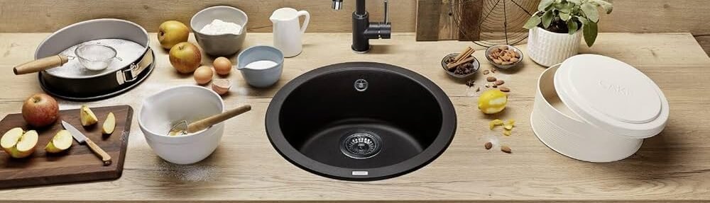 round granite sink