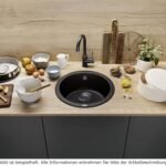round granite sink